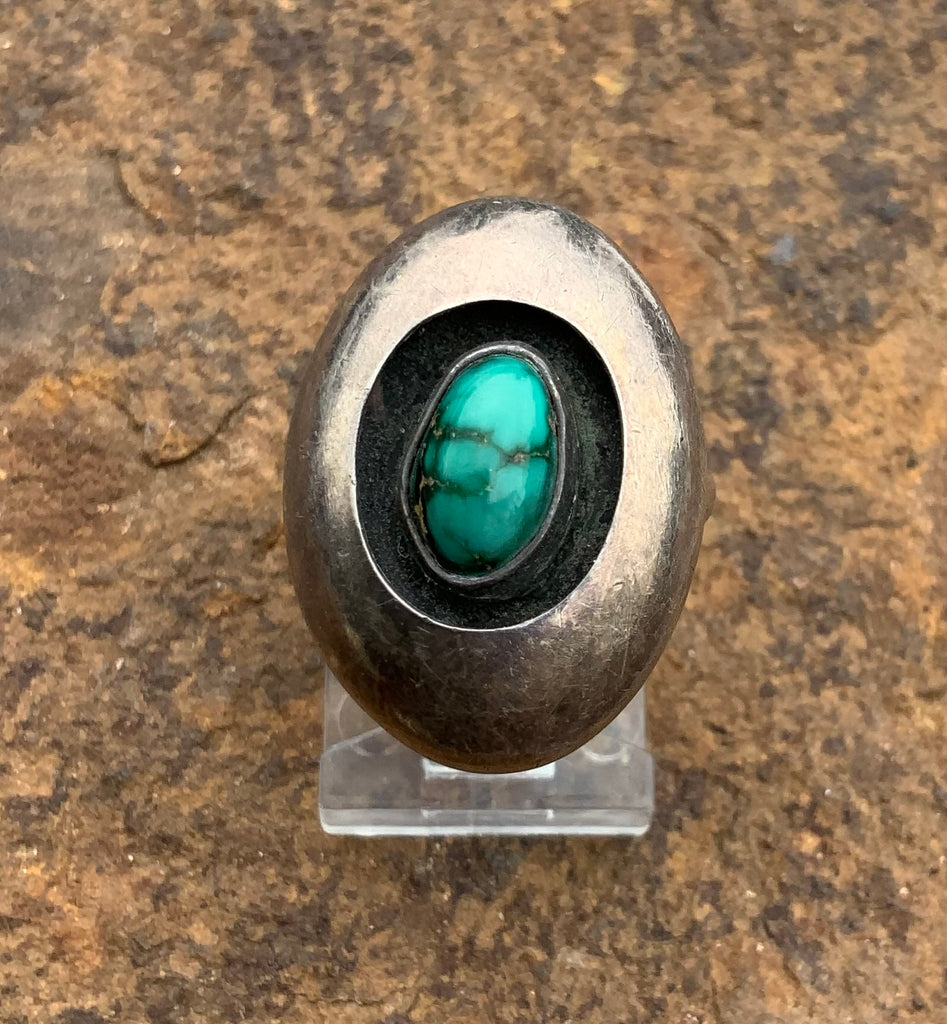 Vintage Sterling Green Turquoise Ring Vintage Sterling Green Turquoise Ring