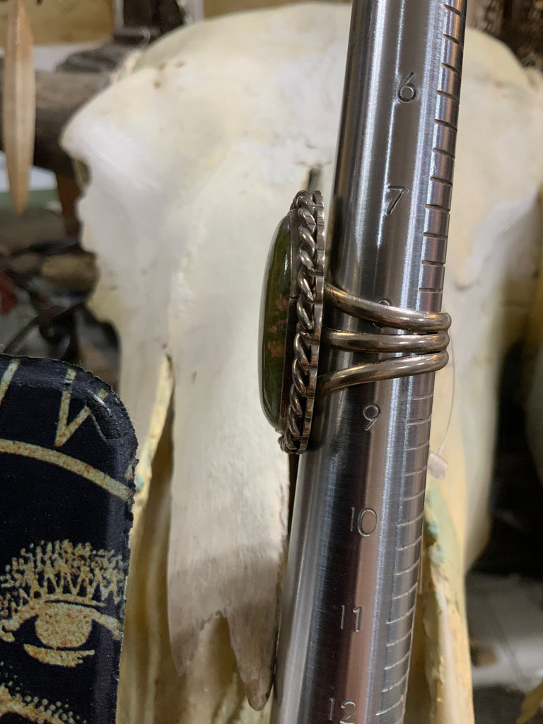 Pacific Crested Green Turquoise Ring