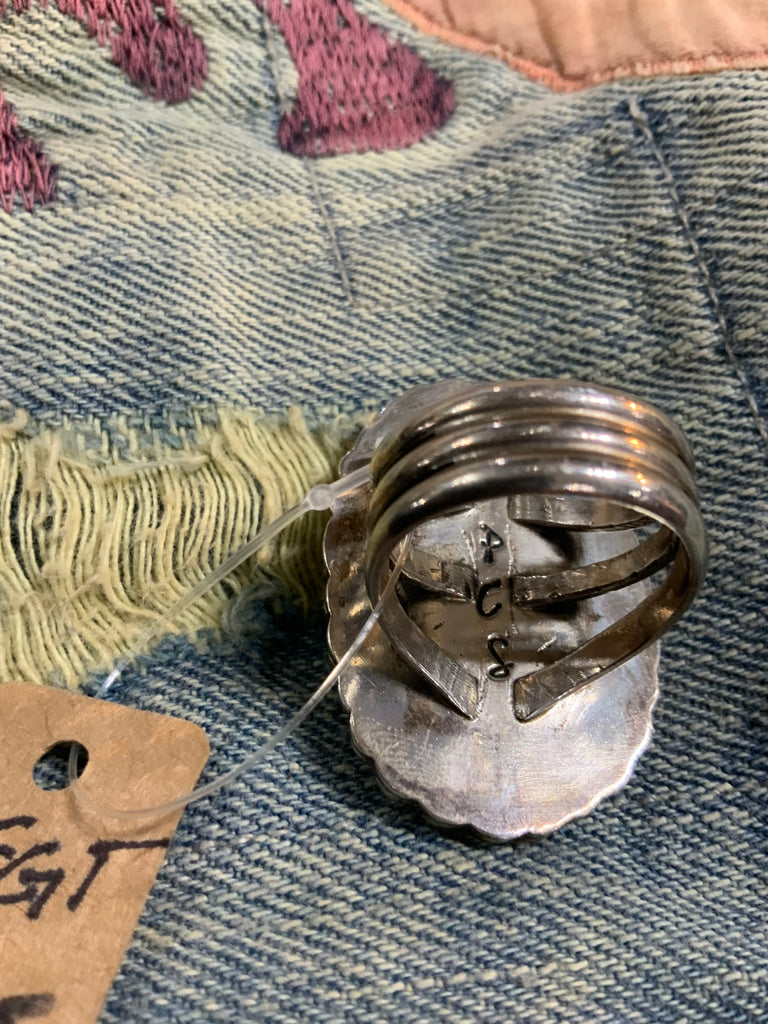 Pacific Crested Green Turquoise Ring