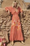 Yellow Rose Gown Dress in Desert Rose