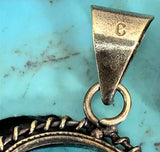 Bisbee Turquoise Signed Pendant