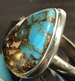 Arizona Blue Gold Pilot Turquoise Ring size 6