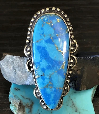 Exquisite Detail Navajo Kingman Cuff Bracelet