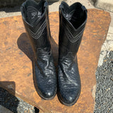 Ostrich Boots 13D Vintage Round Toe