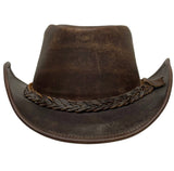 Back Woods Leather Outback Hat