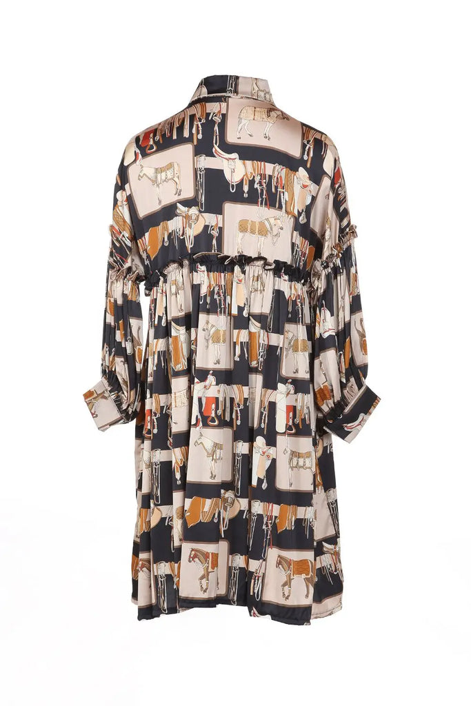 Equestrian Horse Shirt Dress One Size
