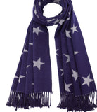 Cashmere & Silk Reversible Star Scarf 5 Colors