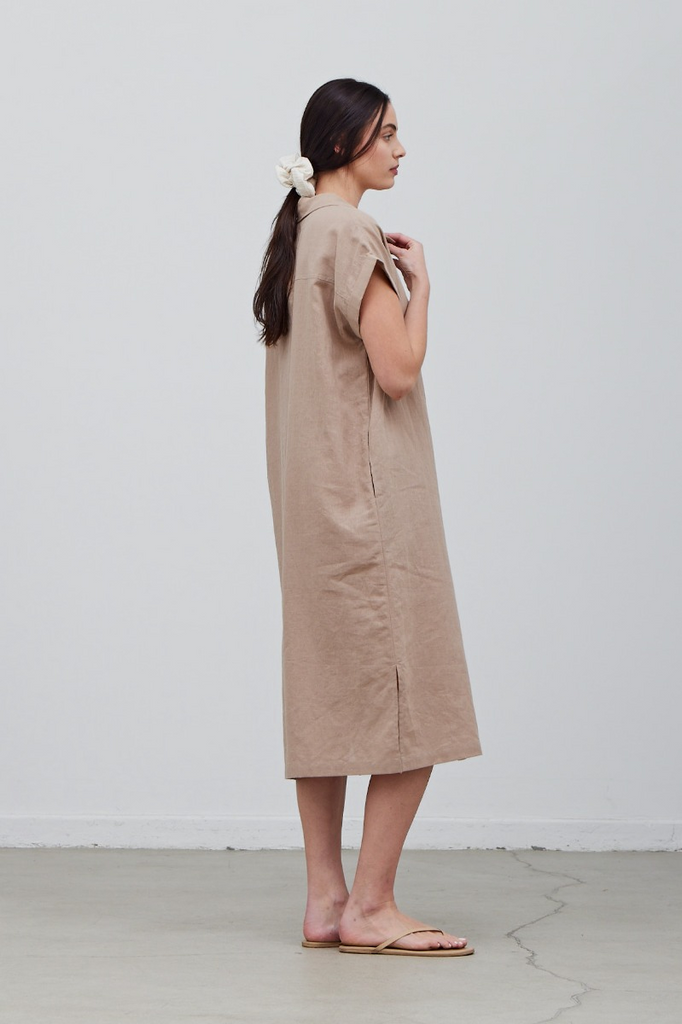 Linen Shirt Dress Relaxed Fit