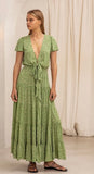 Lucia Ditsy Tie Front Maxi Dress