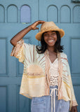 Radiate Love Cropped Kimono Cardigan