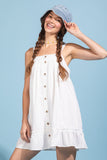 Linen Blend Mini Sundress