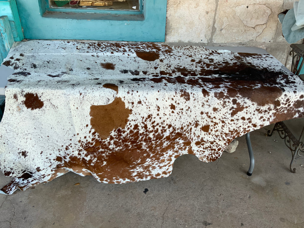 Tricolor spotted salt and pepper Brazilian cowhide