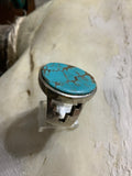 Cut out Contemporary Kingman Turquoise Ring