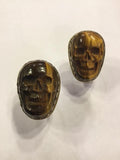 Tiger's Eye Skull Ring