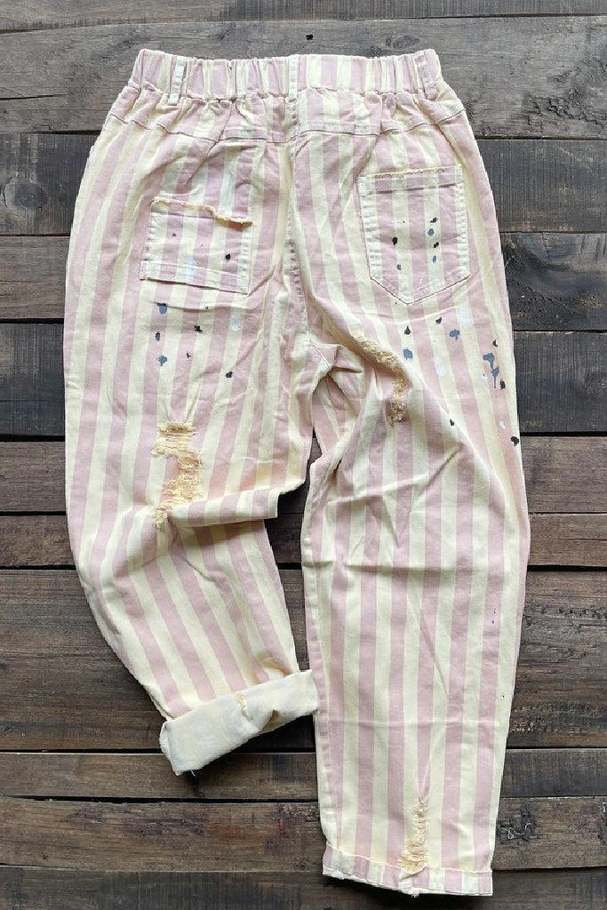 Endless Journey Striped Crop Jeans