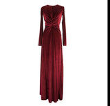 Oxblood Velvet Knot Limited Edition Maxi Dress