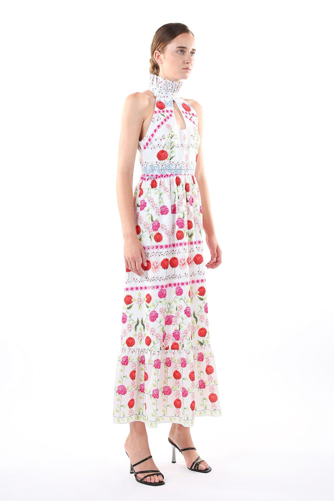 Couture White Floral Maxi Dress