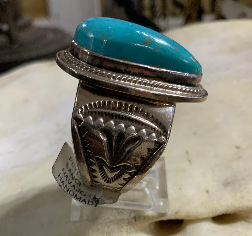 Men’s Sz 12 SS Royston Turquoise Ring