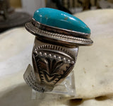 Men’s Sz 12 SS Royston Turquoise Ring