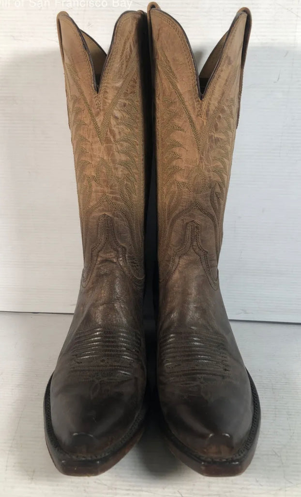 Lucchese Corbin Brown Western Boots 8B