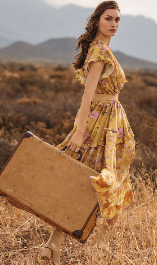 Wild Bloom Gown Mustard