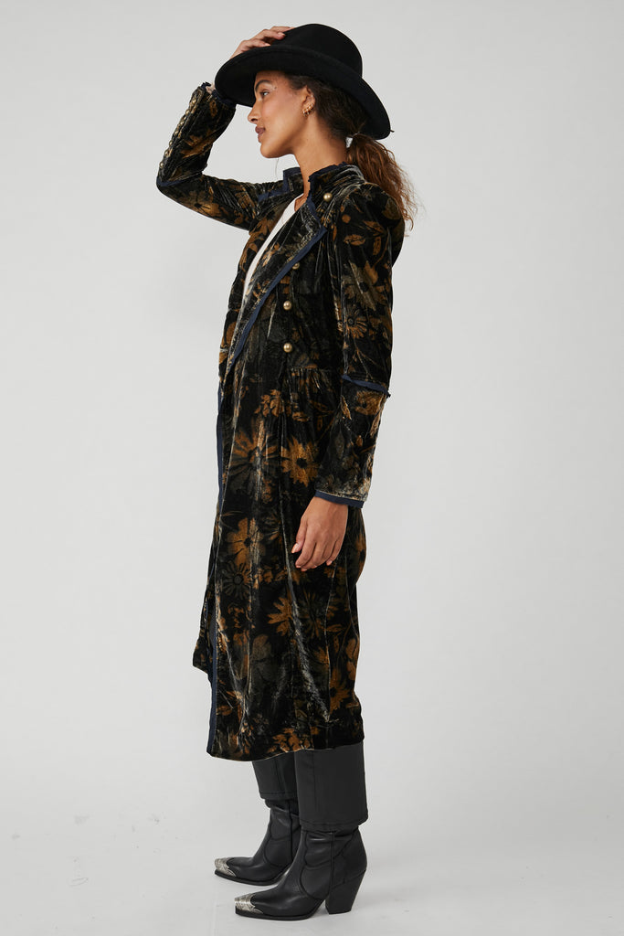 Hazel Duster Velvet Black Combo