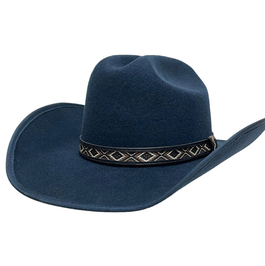 Navy Felt Cowboy Hat