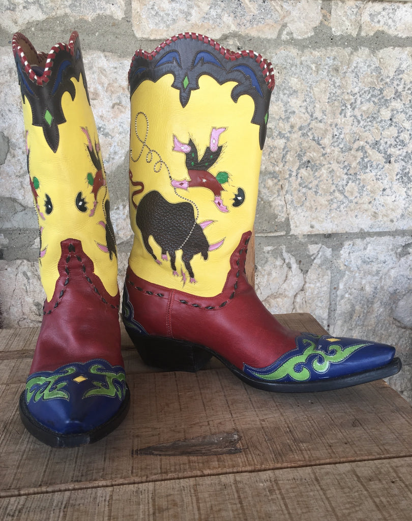 Custom Bull Rider Boots 6.5C Vintage