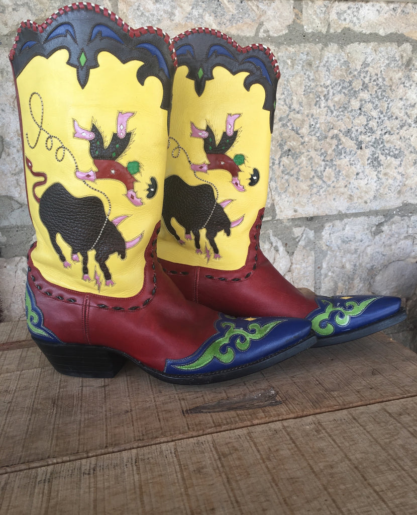 Custom Bull Rider Boots 6.5C Vintage Custom Bull Rider Boots 6.5C Vintage