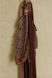 Grey Quartz w/ Chocolate Double Feather Necklace