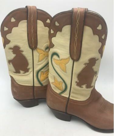 Vintage 1974 Cowboy Siloutte Tulips Boots 8 Vintage 1974 Cowboy Siloutte Tulips Boots 8
