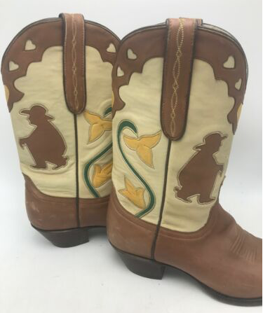 Vintage 1974 Cowboy Siloutte Tulips Boots 8