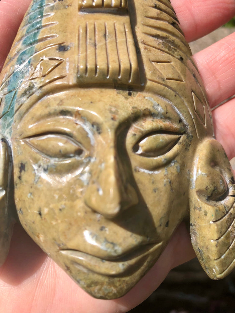 Vintage Oriental Jade Face Pendant Vintage Oriental Jade Face Pendant