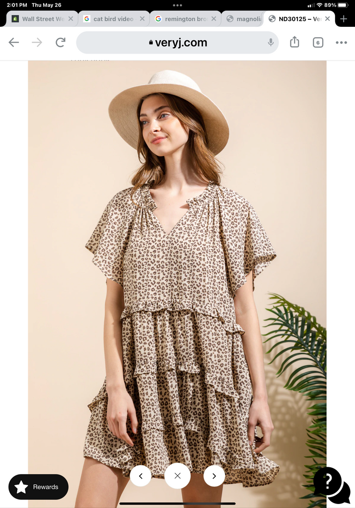 Ivory Leopard Mini Dress