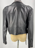 LA Roxx Leather Jacket w/ Studs & Swarovski Crystals