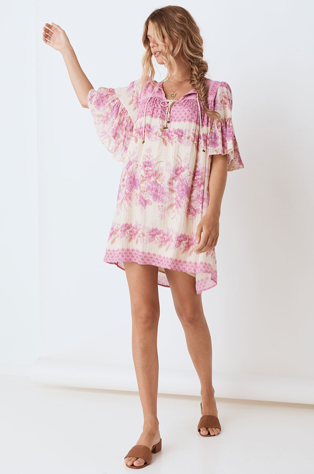 Coco Lei Flutter Sleeve Tunic - Lilac