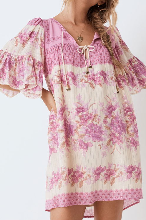 Coco Lei Flutter Sleeve Tunic - Lilac