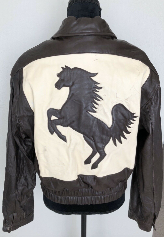VIntage Stallion Leather Jacket M