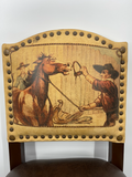 Double D Ranch Leather Chair Cowboy