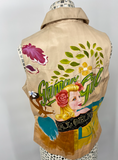 Via Blue Via Vintage Hand Painted Vest - Medium