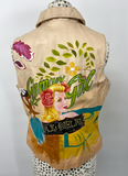 Via Blue Via Vintage Hand Painted Vest - Medium