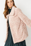 Blush Pink Luxurious Faux Fur Coat