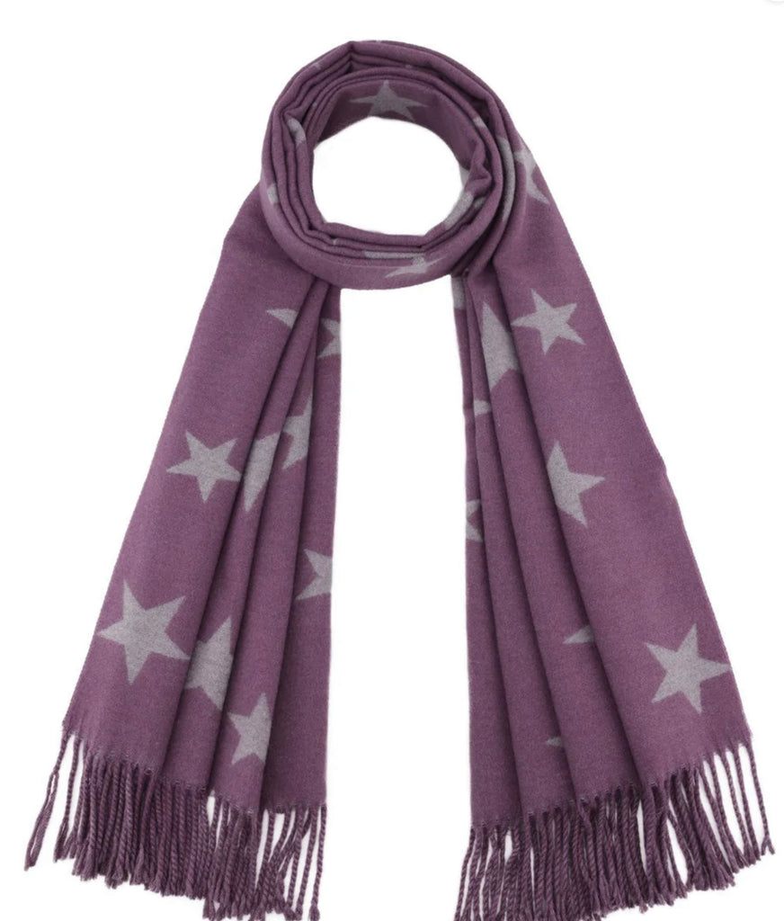 Cashmere & Silk Reversible Star Scarf 5 Colors