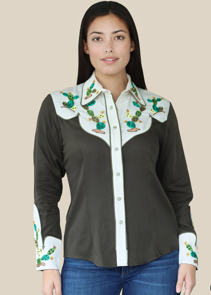 San Jose Cactus Pearl Snap Shirt