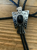 Thunderbird Bolo Tie Black Stone