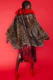 Leopard Faux Swing Coat