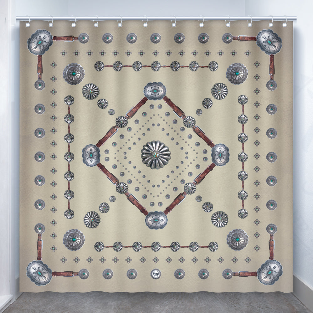 Flagstaff Shower Curtain Concho Bridle