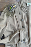 Jaded Gypsy Military Jacket Khaki Embellished!