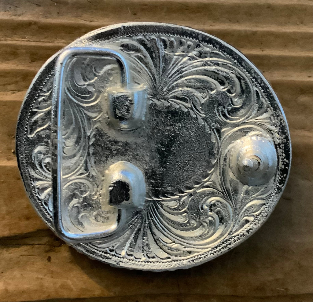 Turquoise Stone Oval Belt Buckle