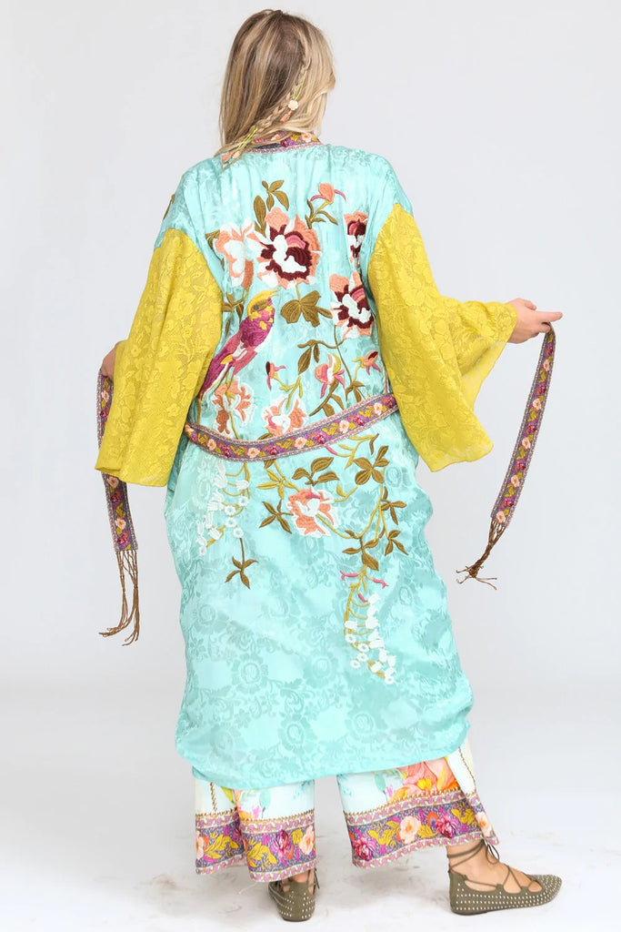 My Beauty Topper Reversible Embroidered Kimono in Two Colors